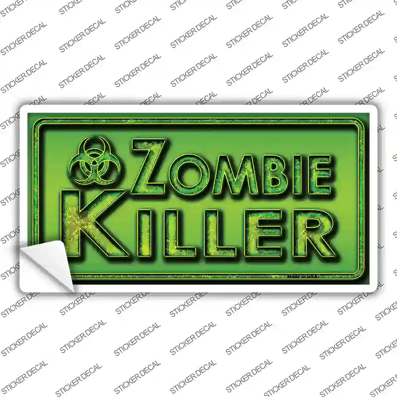 Zombie Killer Novelty Sticker Decal