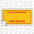New Mexico Yellow Novelty Sticker Decal