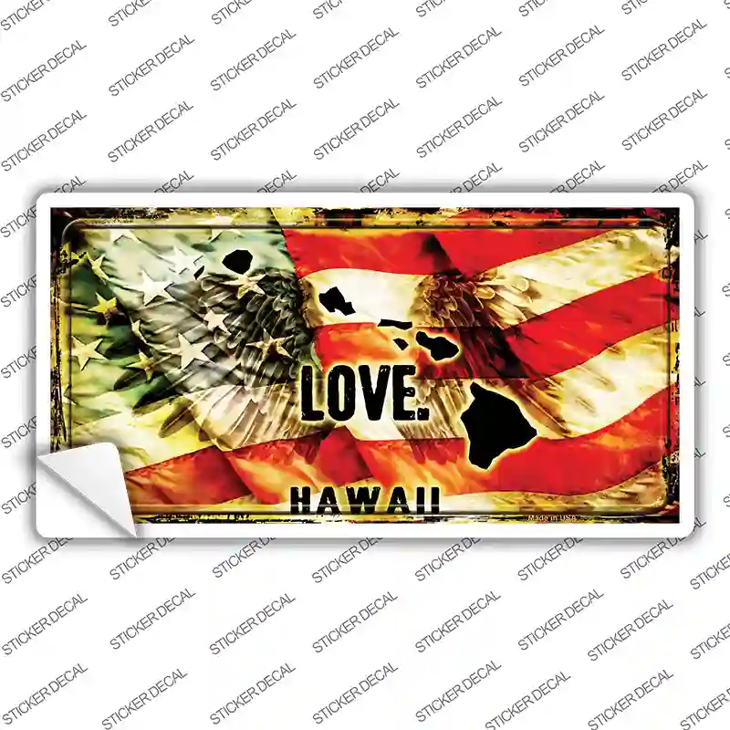 Hawaii Love Novelty Sticker Decal