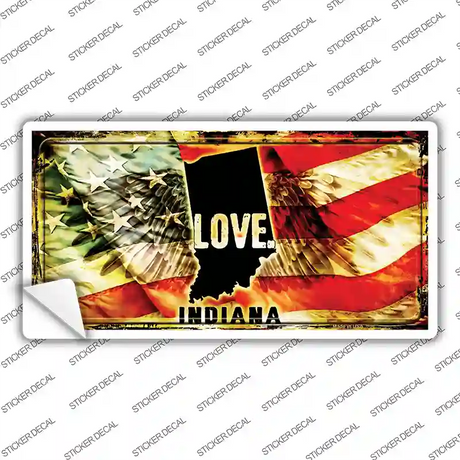 Indiana Love Novelty Sticker Decal