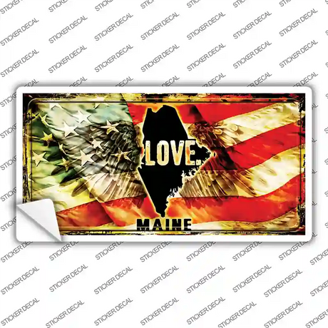 Maine Love Novelty Sticker Decal