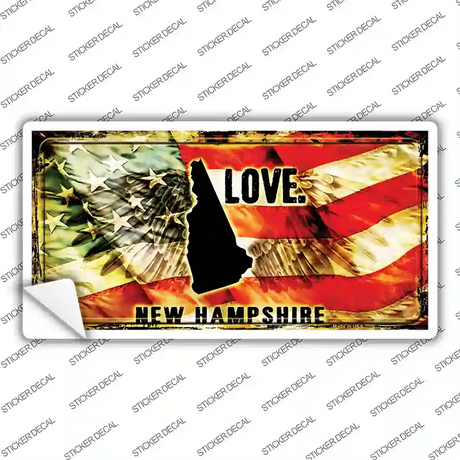 New Hampshire Love Novelty Sticker Decal