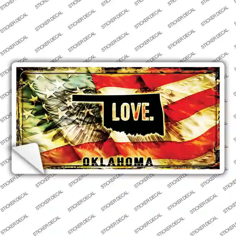 Oklahoma Love Novelty Sticker Decal