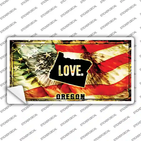 Oregon Love Novelty Sticker Decal