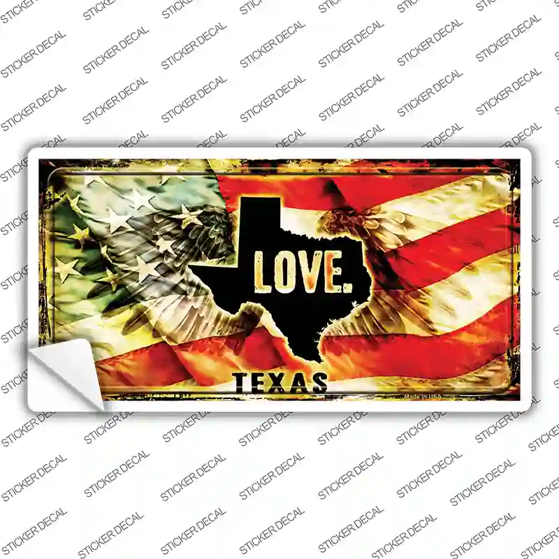 Texas Love Novelty Sticker Decal