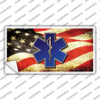 EMT Logo With USA Flag Novelty Sticker Decal