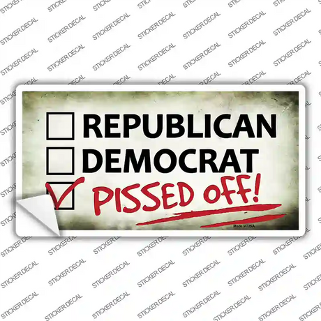 Pissed Off Novelty Sticker Decal