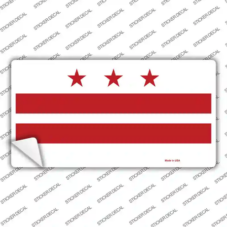 Washington DC Flag Novelty Sticker Decal