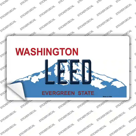 Leed Washington Novelty Sticker Decal