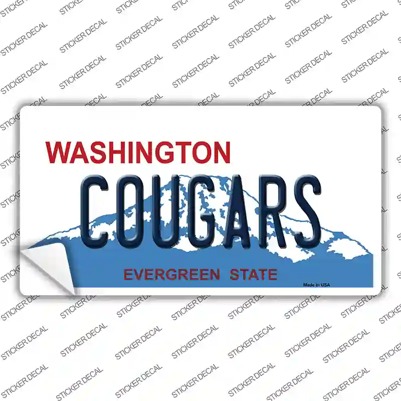 Cougars Washington Novelty Sticker Decal