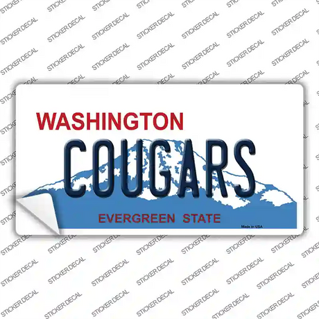 Cougars Washington Novelty Sticker Decal