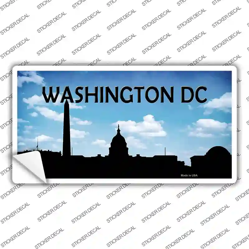 Washington DC Silhouette Novelty Sticker Decal