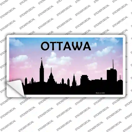 Ottawa Silhouette Novelty Sticker Decal