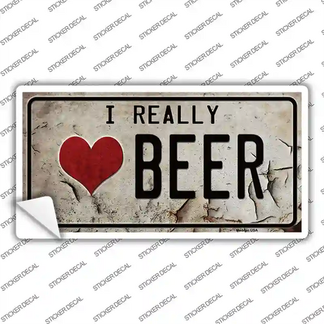 I Love Beer Novelty Sticker Decal