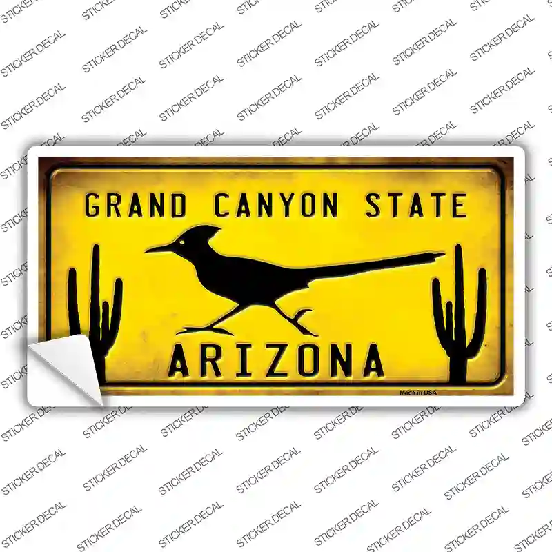 Arizona Grand Canyon State Yellow Novelty Sticker Decal