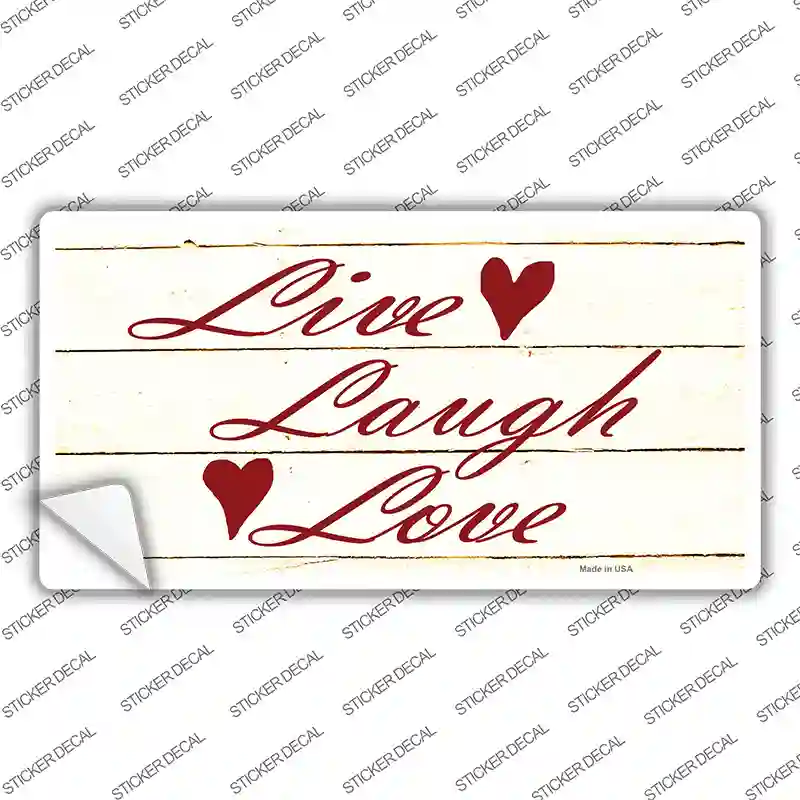 Live, Laugh, Love Novelty Sticker Decal