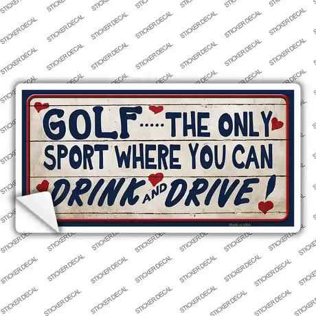 Drink And Drive Novelty Sticker Decal