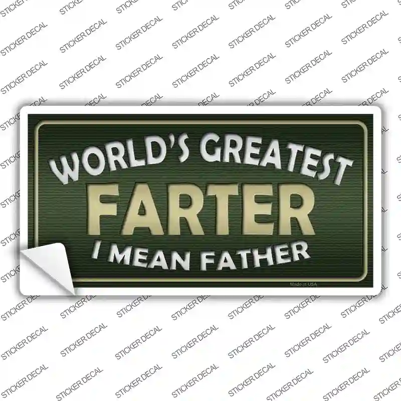 Greatest Farter Novelty Sticker Decal