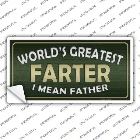 Greatest Farter Novelty Sticker Decal
