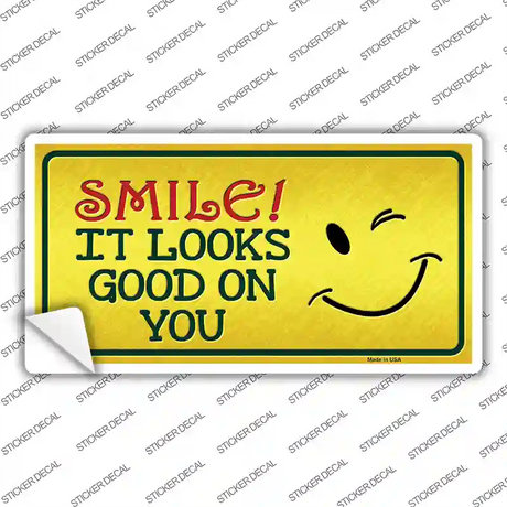 Smile Looks Good Novelty Sticker Decal