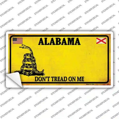 Alabama Dont Tread On Me Novelty Sticker Decal