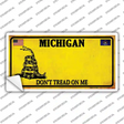 Michigan Dont Tread On Me Novelty Sticker Decal