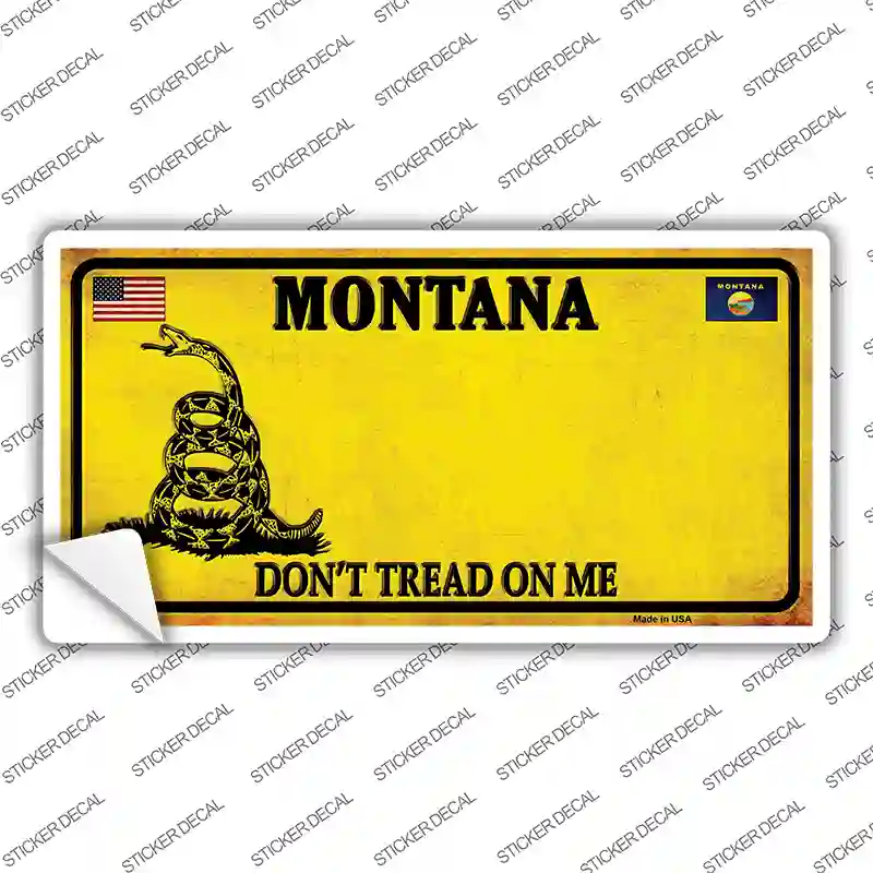 Montana Dont Tread On Me Novelty Sticker Decal
