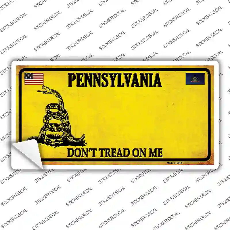 Pennsylvania Dont Tread On Me Novelty Sticker Decal