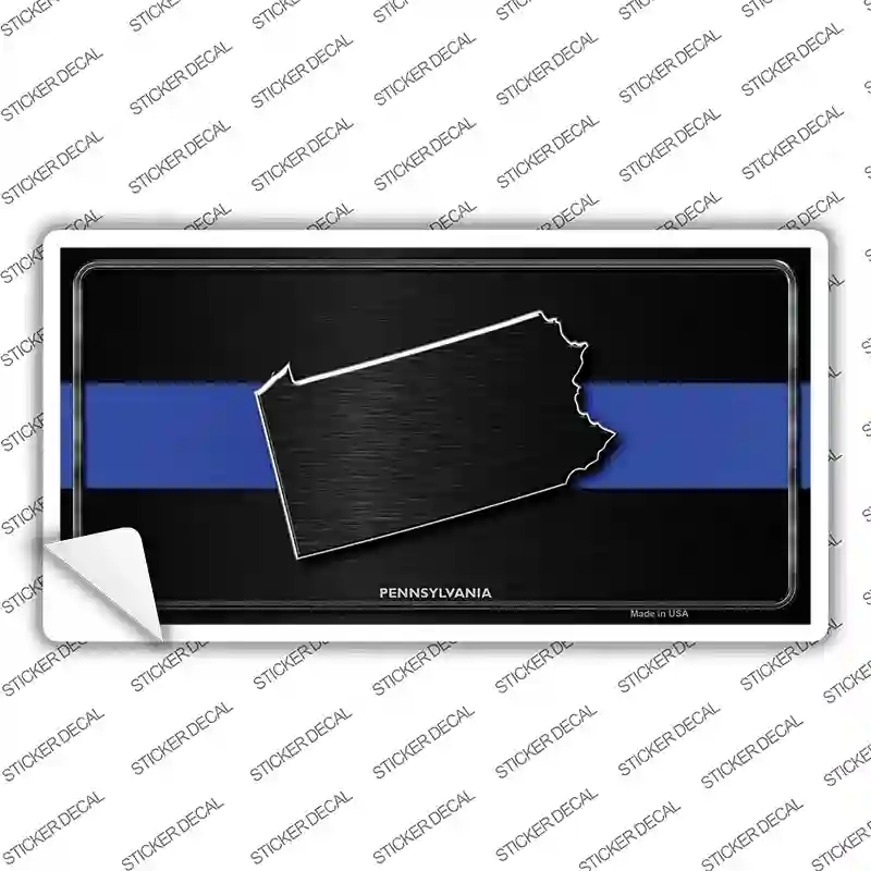 Pennsylvania Thin Blue Line Novelty Sticker Decal