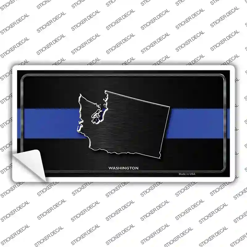 Washington Thin Blue Line Novelty Sticker Decal