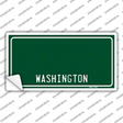 Washington Green Background Novelty Sticker Decal
