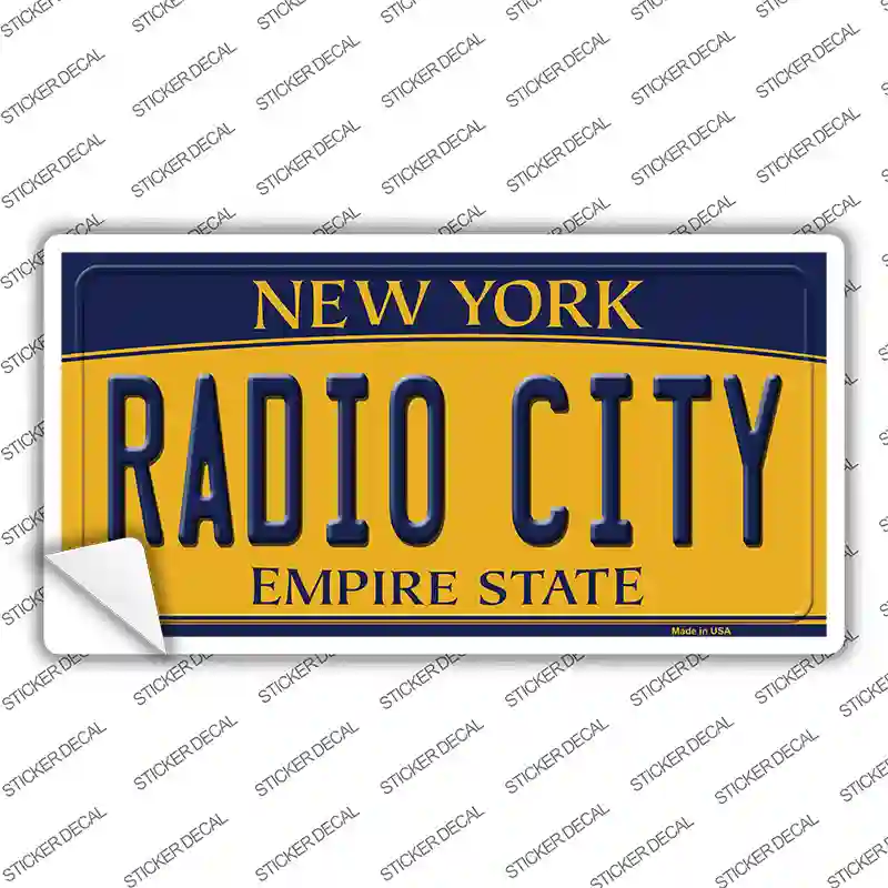 Radio City New York Novelty Sticker Decal