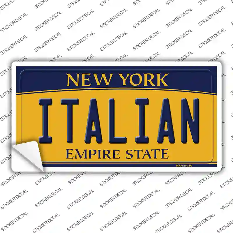 Italian New York Novelty Sticker Decal