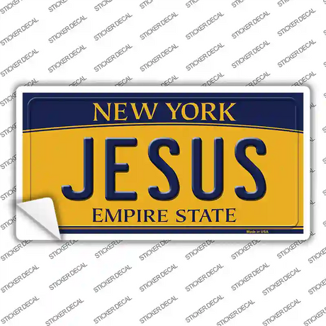 Jesus New York Novelty Sticker Decal