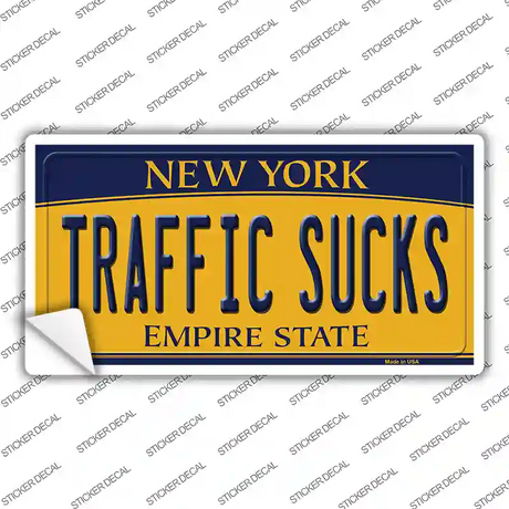 Traffic Sucks New York Novelty Sticker Decal