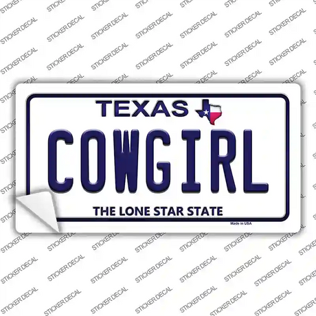 Cowgirl Texas Novelty Sticker Decal