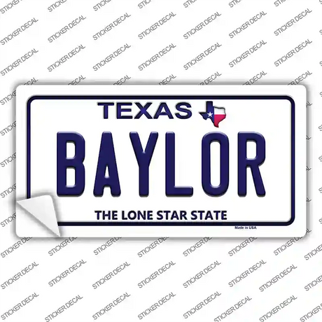 Baylor Texas Novelty Sticker Decal