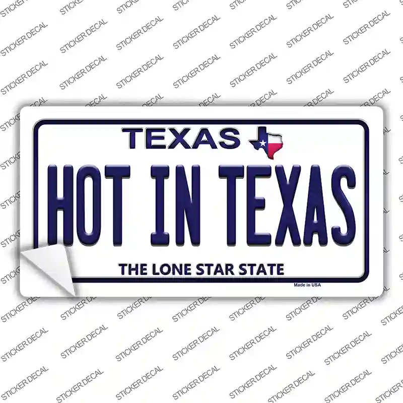 Hot in Texas Novelty Sticker Decal
