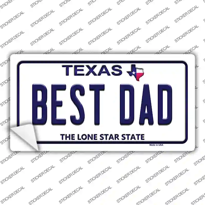 Best Dad Texas Novelty Sticker Decal