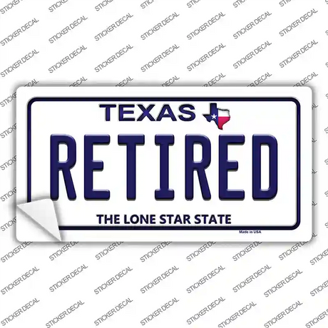 Retired Texas Novelty Sticker Decal