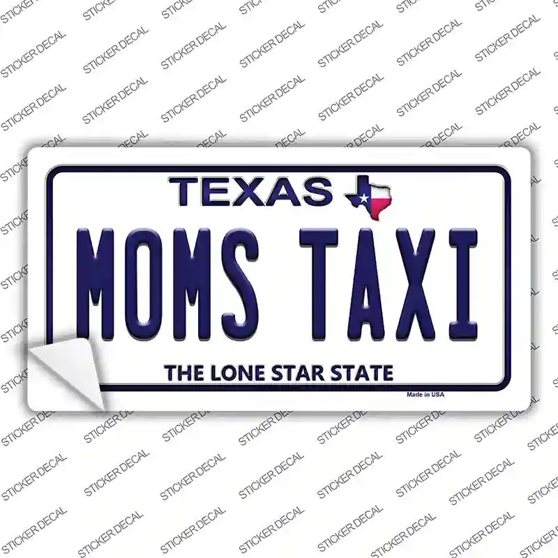 Moms Taxi Texas Novelty Sticker Decal