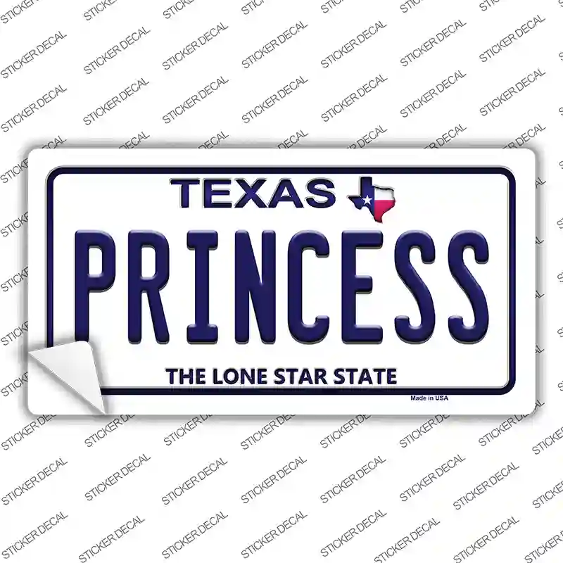 Princess Texas Novelty Sticker Decal