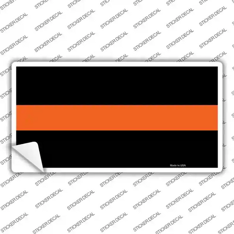 Thin Orange Line Novelty Sticker Decal