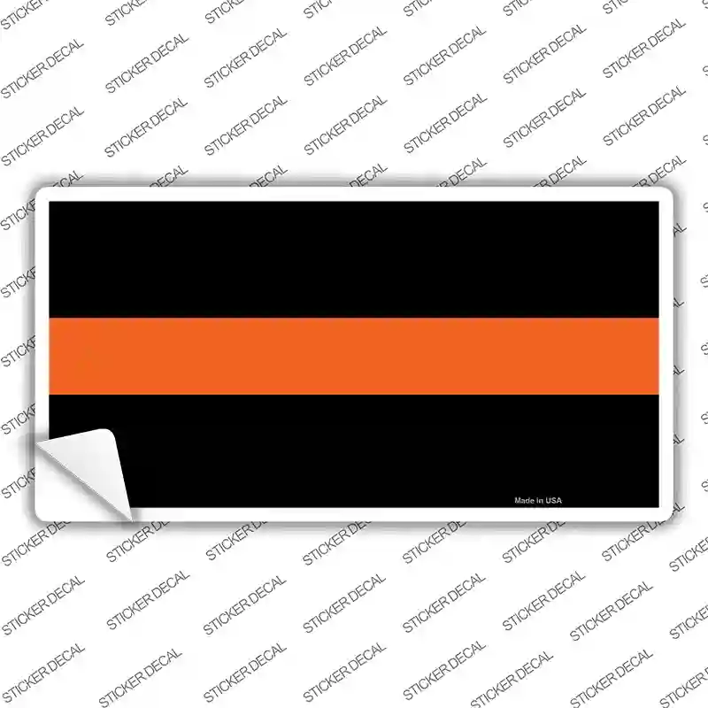 Thin Orange Line Novelty Sticker Decal