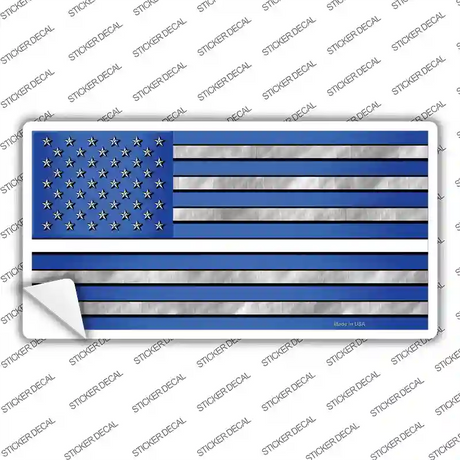 Blue American Flag Thin White Line Novelty Sticker Decal