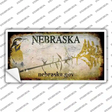 Nebraska Rusty Background Novelty Sticker Decal