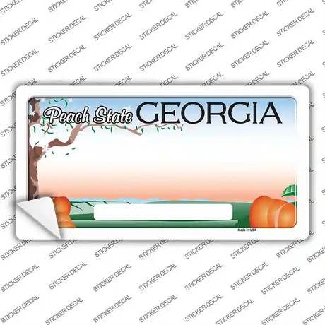 Georgia Rusty Background Novelty Sticker Decal