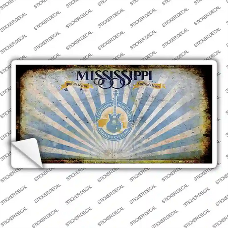Mississippi Rusty Novelty Sticker Decal
