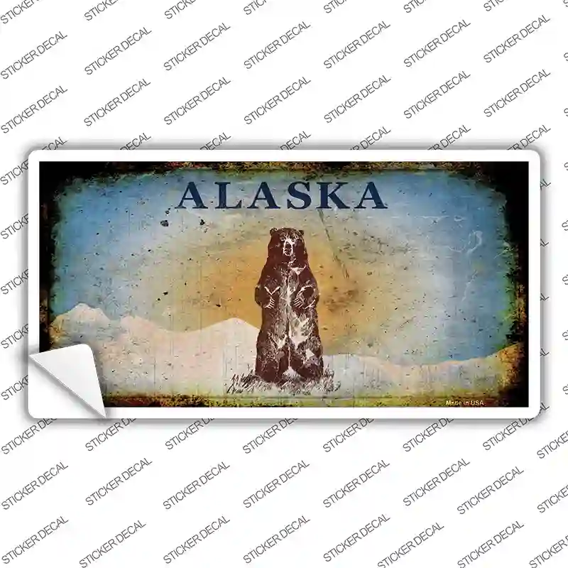 Alaska Bear Rusty Novelty Sticker Decal