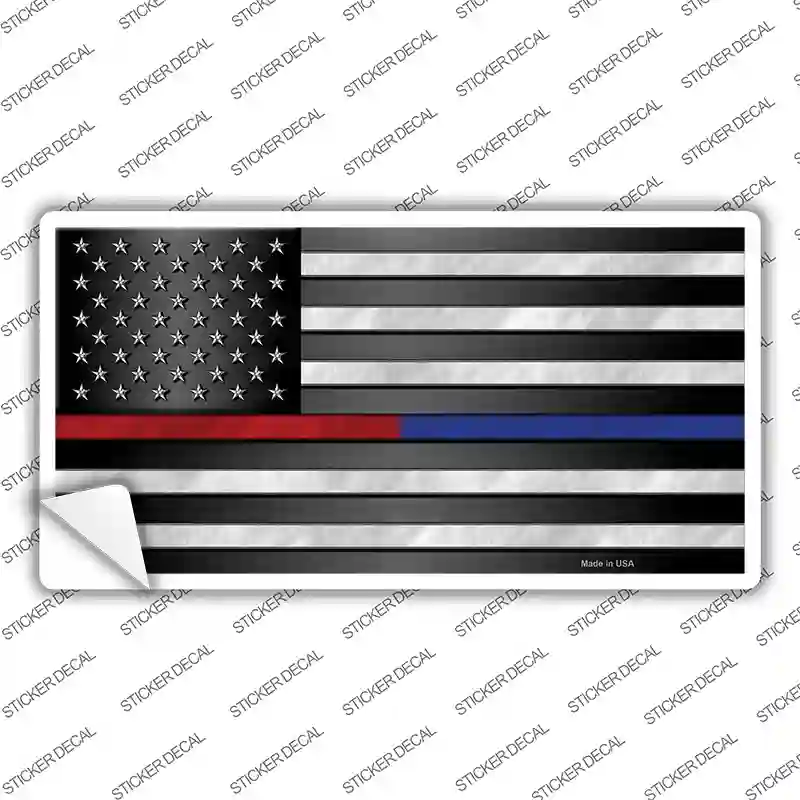 American Flag Police / Fire Novelty Sticker Decal